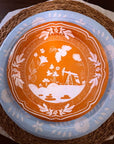 Rust Nodding Donkey Pavilion Dessert Plate - 8 pack