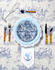 Navy Amalfi Toile Dessert Plate - 8 pack