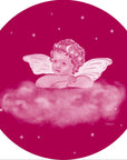 Celestial Starlight Pink Angel Bread and Butter Paper Plates - 50 Pack