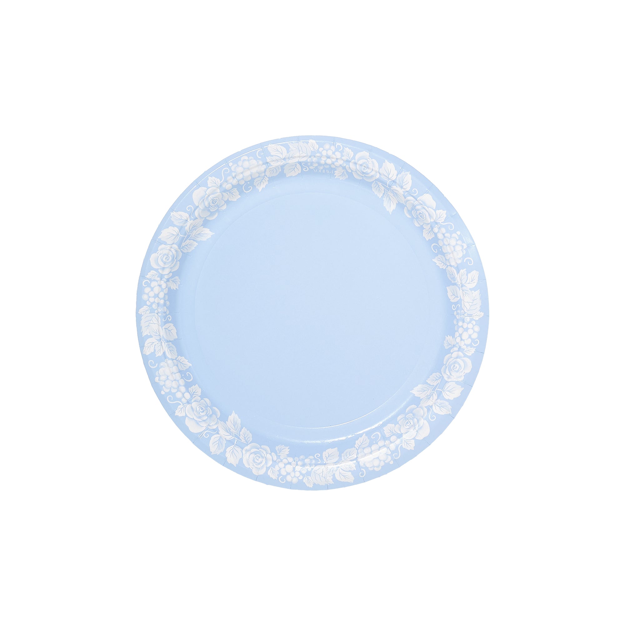 Grapevine Border Dessert Ice Blue Jasperware Paper Plate  - 8 pack