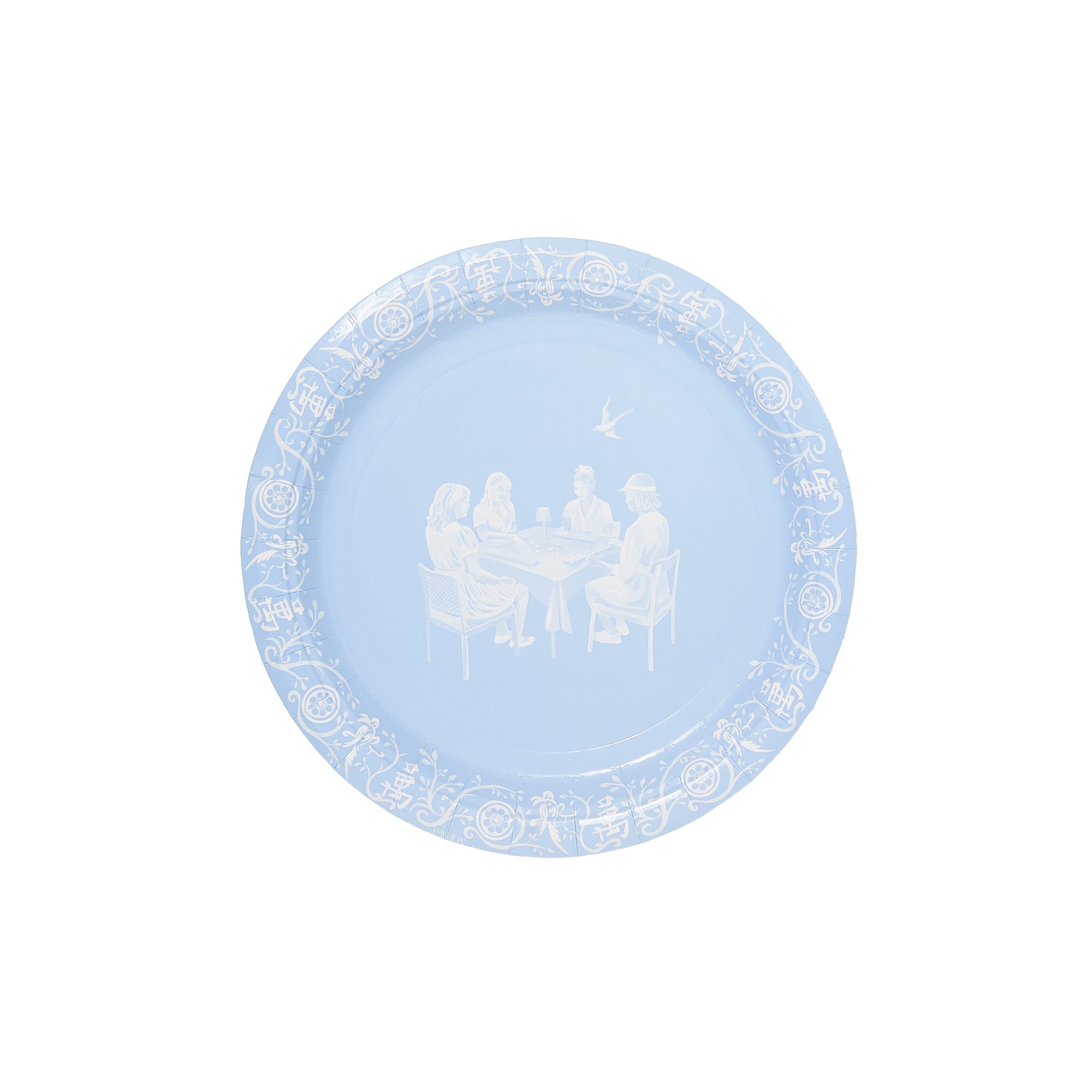 Emily Hall's OK Let's Mahj Mint Jasperware Dessert Paper Plate - 8 pack