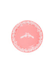 Mini Oset Babür-Winter's Curated Wines Rosy Pink Blue Bread & Butter Mint Jasperware Paper Plate  - 50 pack