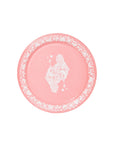 Gwendolyn's G. McGee Queen of Hearts Dessert Rosy Pink Jasperware Paper Plate - 8 pack