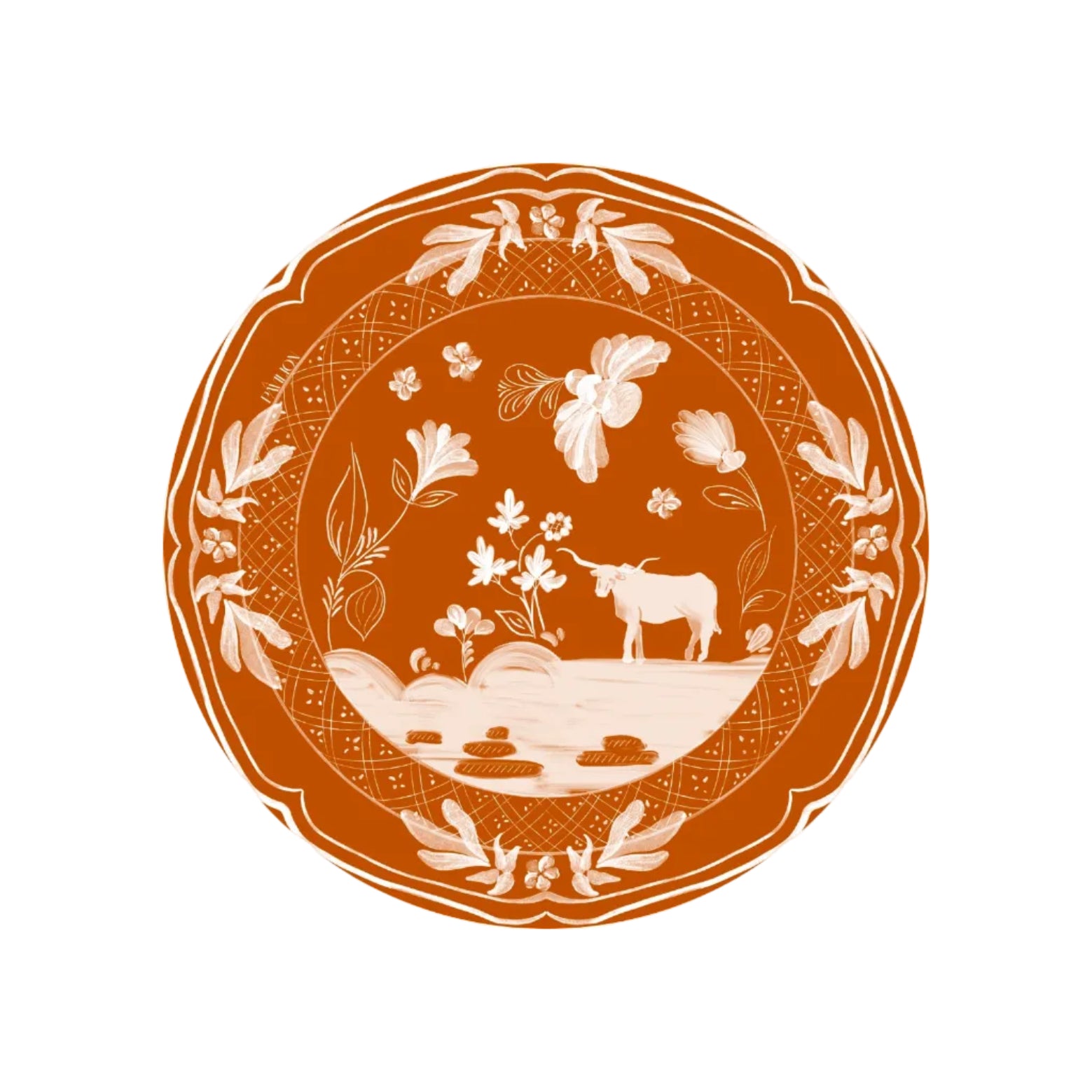 Jardin's Norman Wagon Wheel Mini Hors d'oeuvre Collegiate Paper Plates - 50 pack