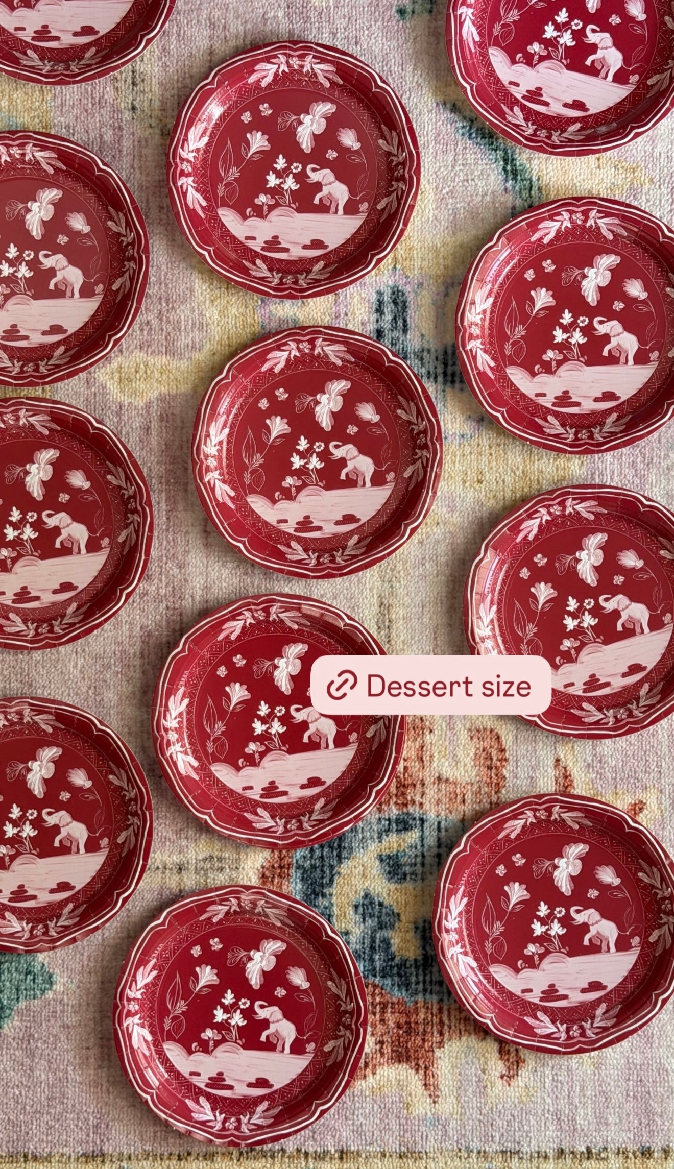 Allie's Tuscaloosa Elephant Dessert Collegiate Paper Plates - 50 pack