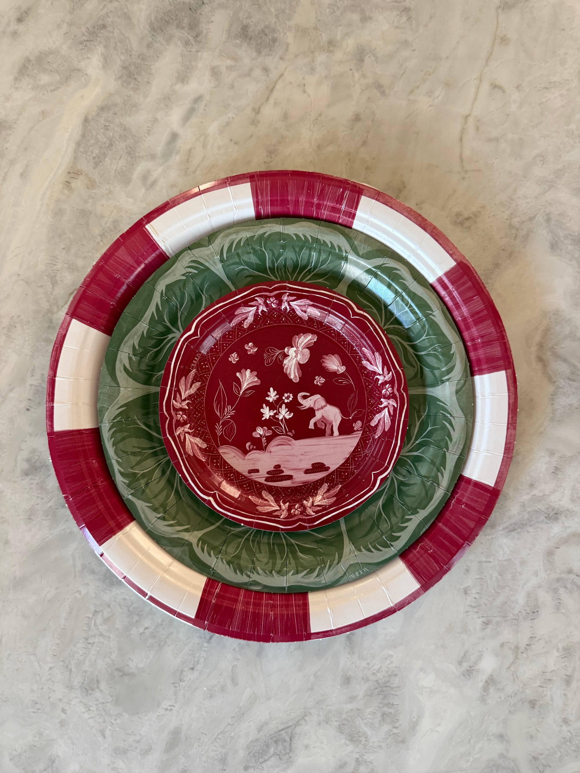 Cherry Positano Stripe Dinner Plate - Pack of 8