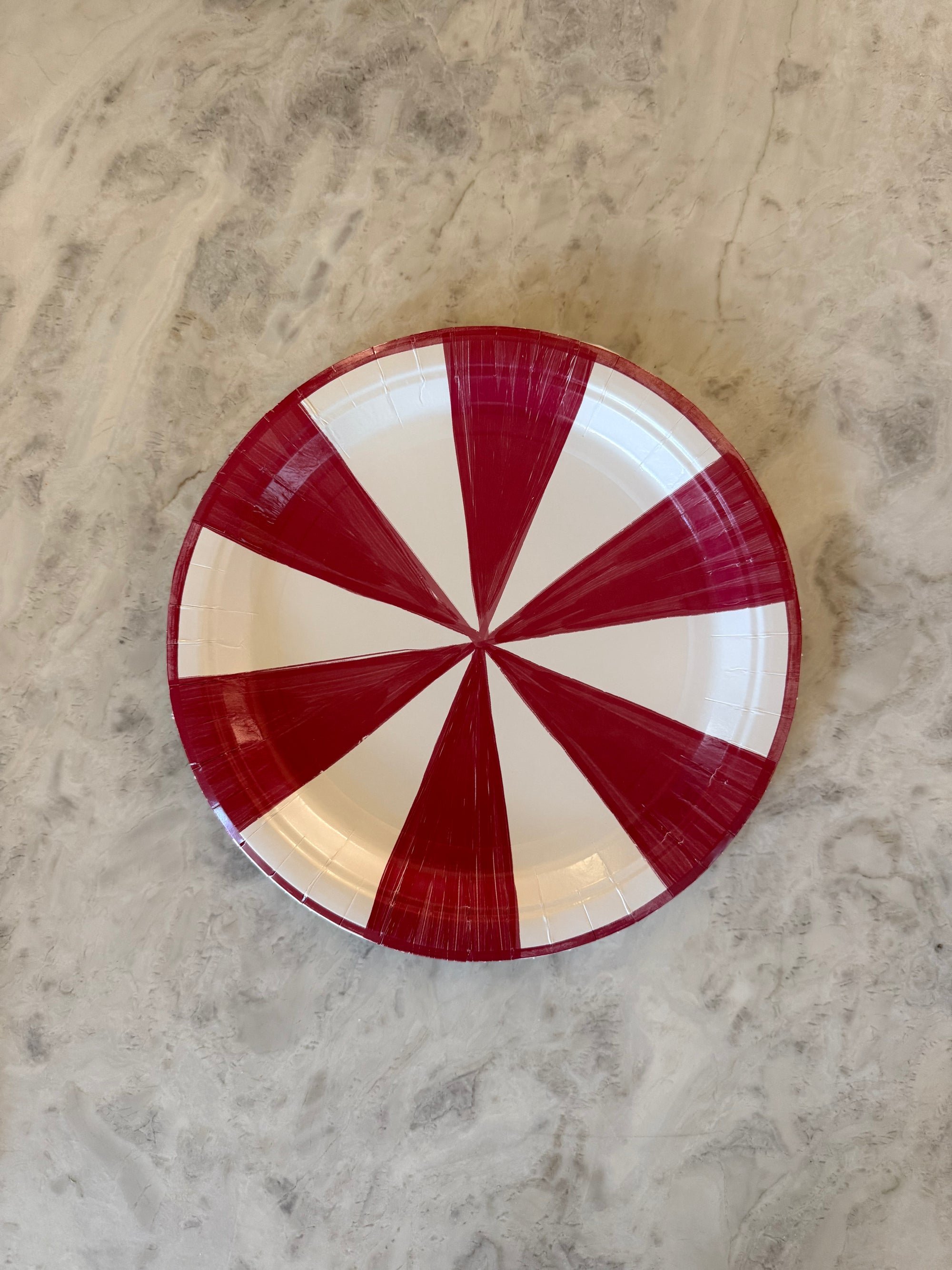 Cherry Positano Stripe Dinner Plate - Pack of 8