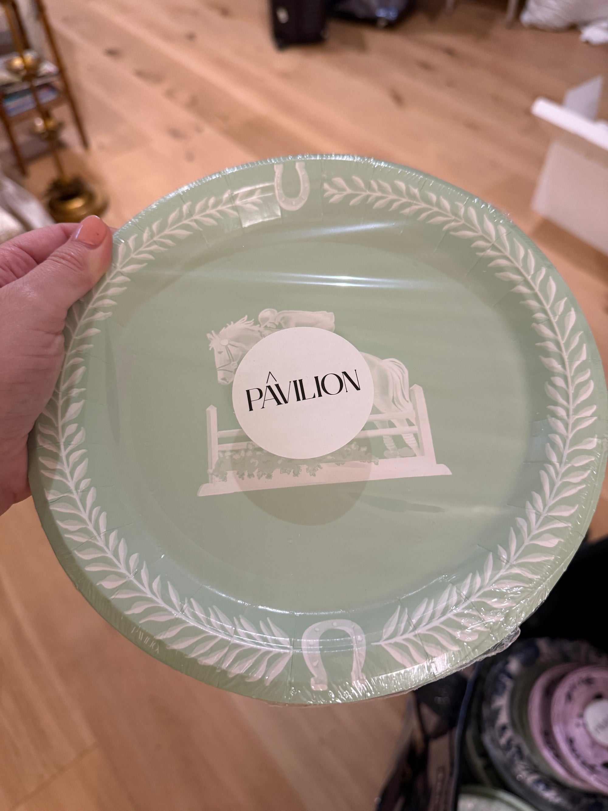 Ty Haney Horse Gal Jasperware Dessert Paper Plate 8-Pack | Pavilion Paper