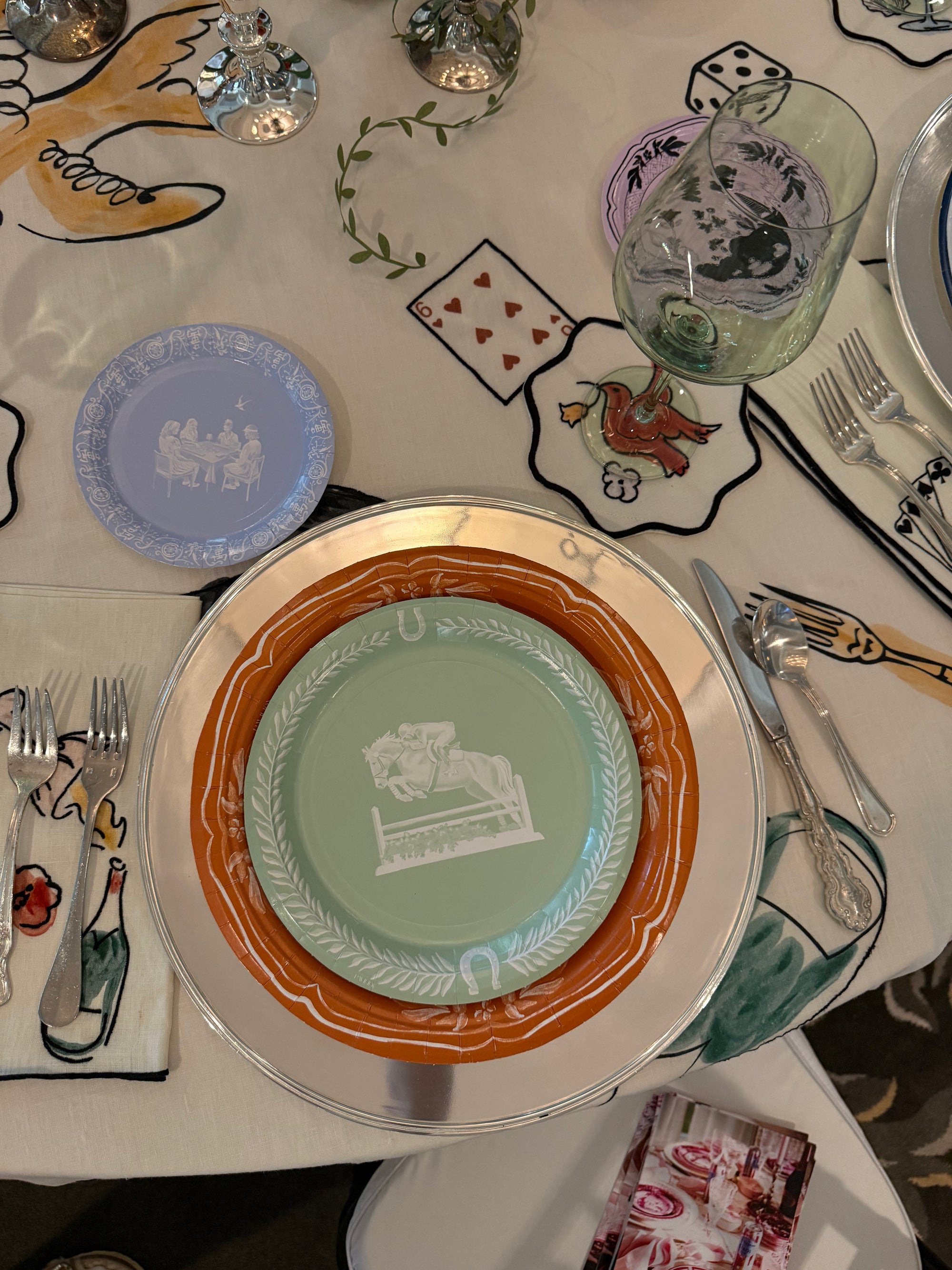 Ty Haney's Horse Gal Jasperware Dessert Paper Plate - 8 pack