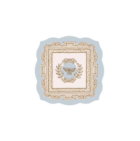 HELMSIE Bee Crest Dessert Paper Plate - 8 pack