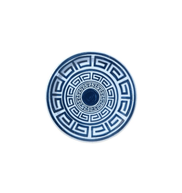 Sky and Navy Greek Key Dessert Paper Plate - 8 pack