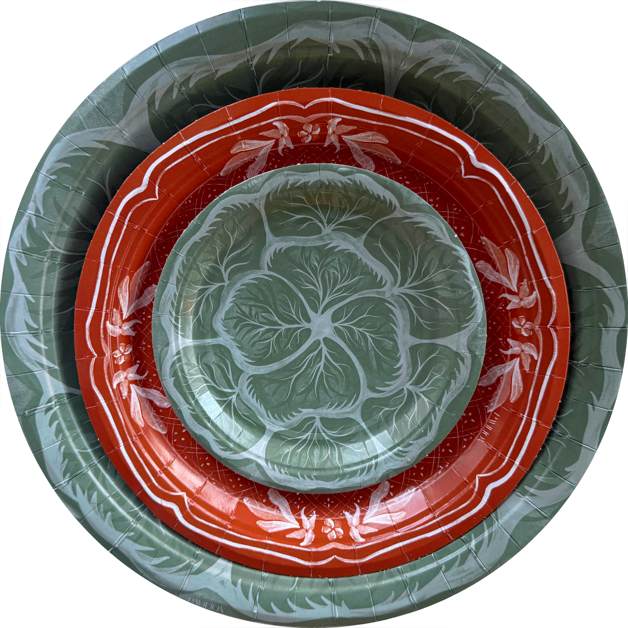 Dinner Bunny Green Melissa's Garden Cabbage Plates - 8 pack