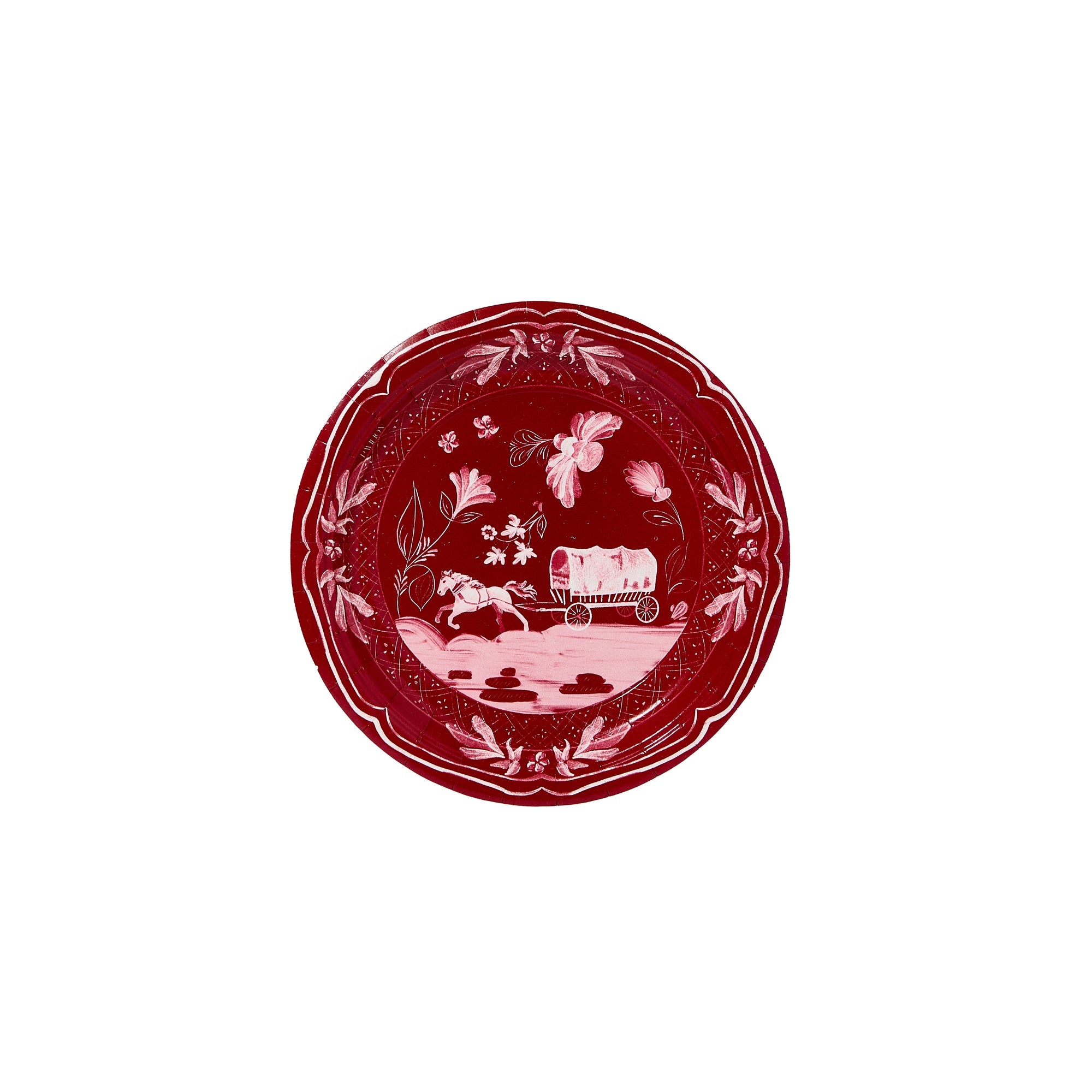 Jardin's Norman Wagon Wheel Mini Hors d'oeuvre Collegiate Paper Plates - 50 pack