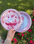 Beachside Pavilion Salad and Dessert Plates 8 per pack in Ballet & Berry