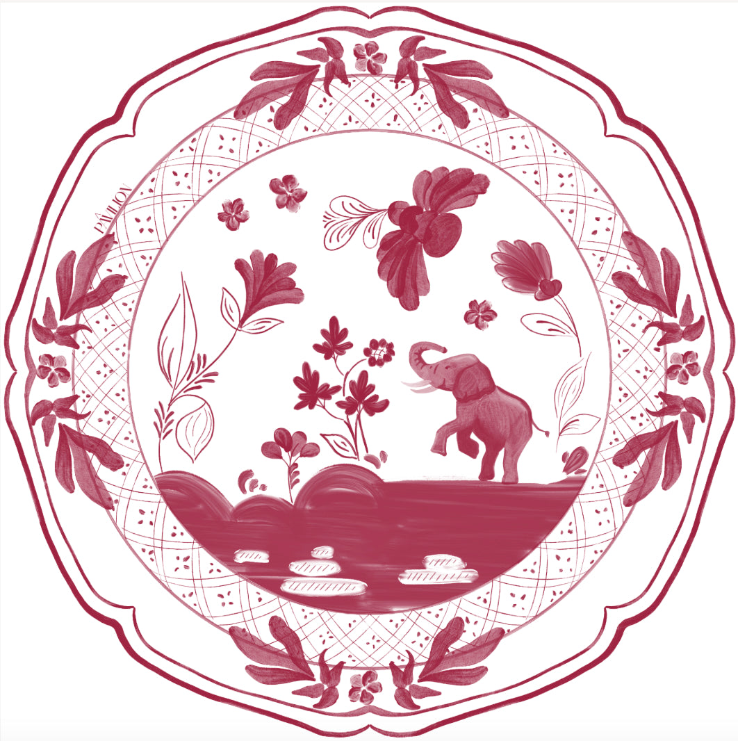 Allie's Tuscaloosa Elephant Dessert Collegiate Paper Plates - 50 pack